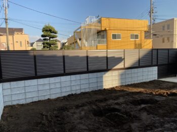 さいたま市浦和区の新築ブロック、フェンス工事